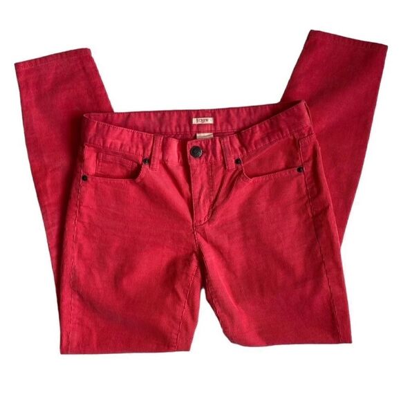 J. Crew Toothpick Pink Corduroy Pants SZ 27 - Picture 1 of 10